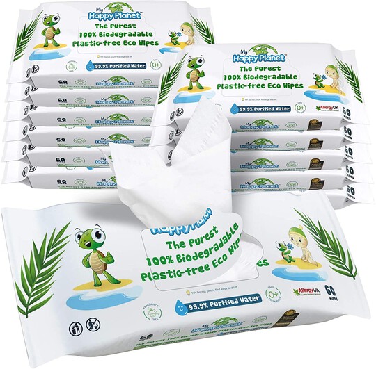 MY HAPPY PLANET - 12 Pcs/60 Wipes image number 1